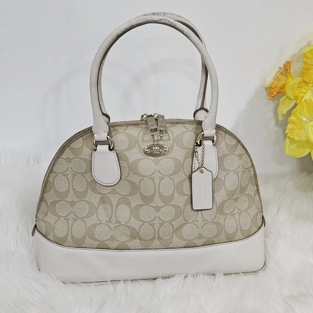 Coach Cora signature khaki